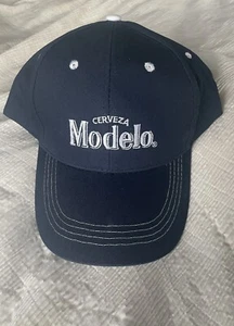 NEW Modelo Cerveza Adjustable Beer Hat Dark Blue White Stitching - Picture 1 of 4