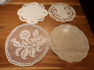 Linge ancien Lot de 4 Napperons   différents   ( ref 42 ) - Photo 1/4