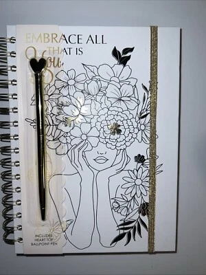 Notebook With Pen Gold Colors Doble Spiral Beauty Style Very Resistant  - Image 1 of 4
