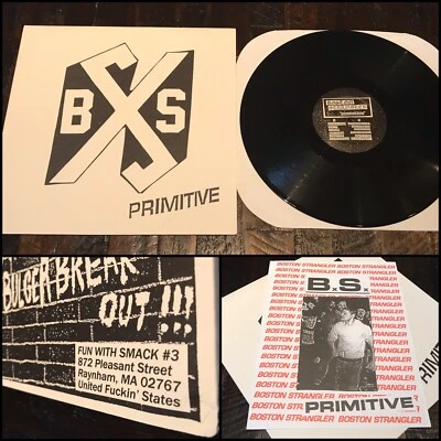 BOSTON STRANGLER Primitive LP Vinyl Insert-No Tolerence Battle Ruins Scapegoat - Image 1 of 4