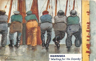 Postal Cómica Hornsea Esperando Los Smacks Lance Thackeray - Imagen 1 de 2