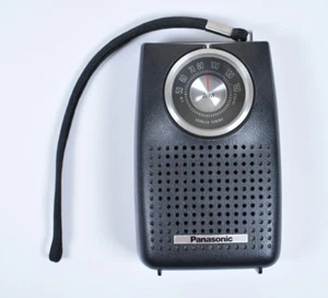 Vtg 1970's Panasonic Transistor Pocket Radio R-1052 Black 9-Volt Works - Picture 1 of 10