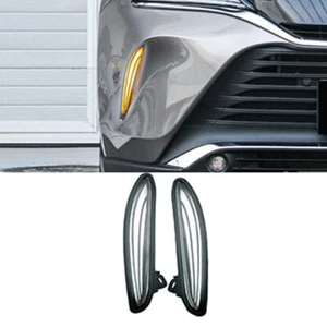 For Toyota Venza 2021-24 LED Front Fog Lamp Daytime Running Light turn signal 2p - Picture 1 of 5