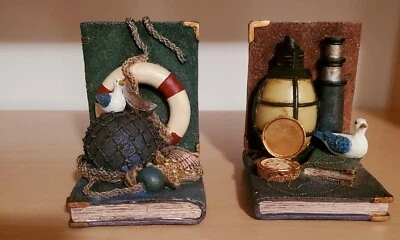 Nautical Theme 3-Dimensional Bookends by Heritage Mint Ltd, Very Good. - Image 1 of 4