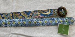 Vera Bradley Women's Reversible Belt in Capri Blue Retired 44" Belt New w Tag  - Picture 1 of 7