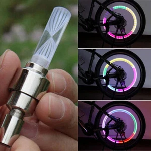 10X Waterproof LED Tyre Wheel Valve Cap Tire Light Color Car Bicycle Motorcycle - Picture 1 of 12