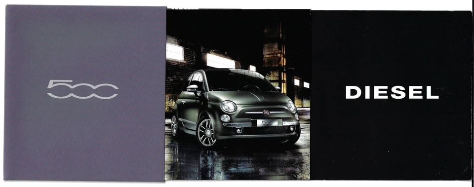 Fiat 500 By Diesel Hatchback Limited Edition 2009-10 UK Market Sales Brochure - Image 1 of 1