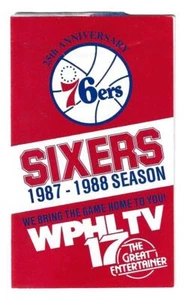 PHILADELPHIA 76ers ~ 1987-88 Pocket Schedule ~ FREE SHIPPING - Picture 1 of 1