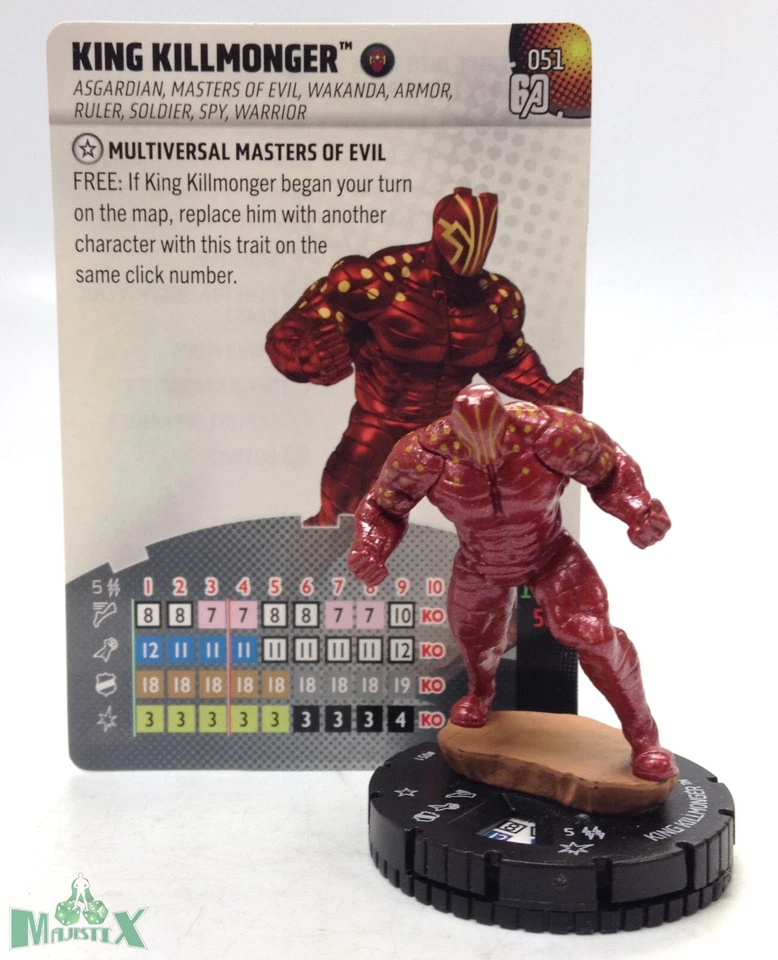 Heroclix Avengers 60th Anniversary set King Killmonger #051 Chase figure w/card! - Image 1 of 1