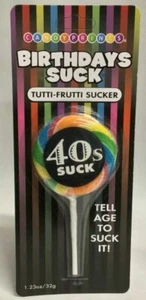 554074 40S SUCK TUTTI FRUTTI CANDY LOLLIPOPS LOLLIE POPS HAPPY BIRTHDAY THIRTIES - Picture 1 of 1