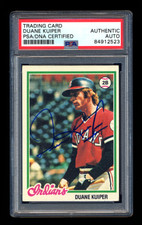 DUANE KUIPER SIGNED 1978 TOPPS CARD PSA/DNA AUTOGRAPHED CLEVELAND INDIANS