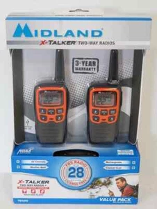 Midland X-TALKER T51VP3 Two Way Radios 22 Channels 28 Mile Range weather Alert - Afbeelding 1 van 6