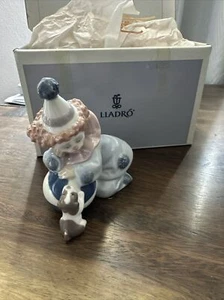 Lladro Pierrot With Puppy And Ball-Kneeling Clown Figurine #5278 NEW (open box) - Picture 1 of 10