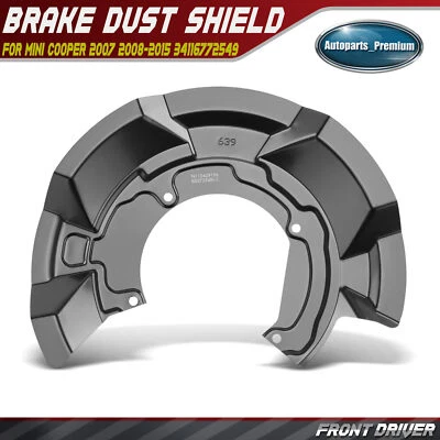 Черный пылезащитный экран переднего левого тормоза для Mini Cooper 2007-2015 34116772549 - Изображение 1 из 4