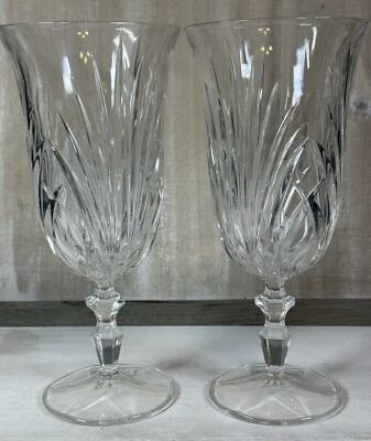 GORHAM CRYSTAL ROSEWOOD ICED TEA BEVERAGE GLASS 1999-2006 RETIRED (lot of 2) - Image 1 of 4