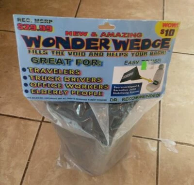 Soporte lumbar Wonder Wedge para hogar, oficina, vehículo - TÚ ajustas la firmeza Foto 1 de 4