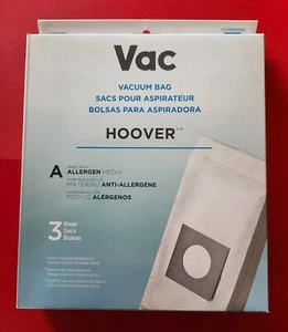 3 Pack VAC Vacuum Bag Replacements Box TYPE "A" - AA15074, HOOVER Allergen Media - Picture 1 of 2