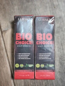 Luhaka Bio Choice Vitality Massage Oil Herbal Extracts 30ml Boost Energy Non GMO - Picture 1 of 2