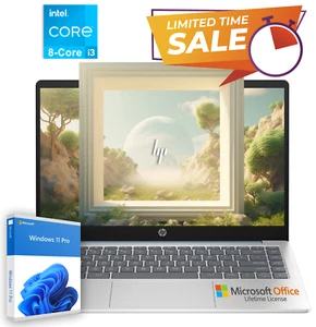 HP Laptop Computer 14" Lifetime Office 8-core Intel i3 16GB RAM 1TB SSD OPEN BOX - Picture 1 of 12