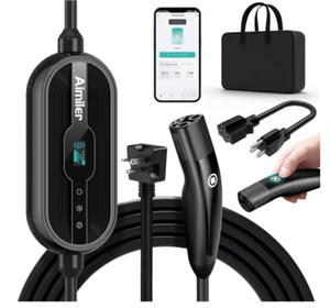Aimiler Level 1/2 Tesla EV Charger 16A 25ft NEMA 6-20P/5-15P Adapter NEW - Picture 1 of 7