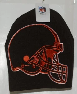 NFL Team Apparel Licensed Cleveland Browns Uncuffed Winter Cap - Picture 1 of 5