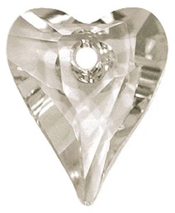 1 SWAROVSKI CRYSTAL GLASS WILD HEART PENDANT 6240, SILVER SHADE, 12 MM - Picture 1 of 1