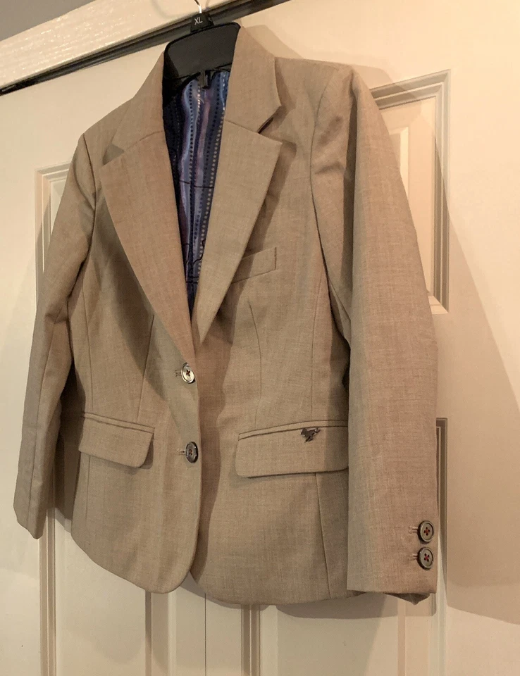 Blazer de diversión moderno para mujer Abrigo deportivo Chaqueta informal Talla 0 Algodón Beige Usado en Excelente Condición Foto 1 de 4