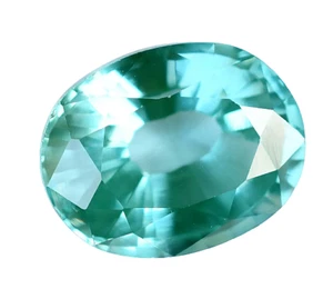 Natural Grandidierite 7.85 Ct Green-Blueish Oval Certified Treated Gemstone - Picture 1 of 6