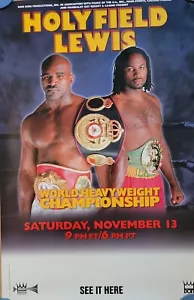 Evander Holyfield vs Lennox Lewis official fight poster Undisputed - Picture 1 of 1