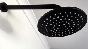 300mm BLACK ROUND SHOWER HEAD - Picture 1 of 2