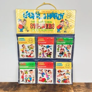 Laurel & Hardy Three Dimensional Stickers Store Display w/24 Packs 1980 Vintage - Picture 1 of 23