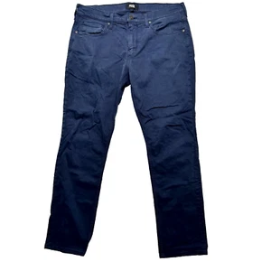 Paige Lennox Skinny Jeans Mens 34 Navy Cotton Stretch Mid-Rise 5-Pockets Zip Fly - Picture 1 of 9