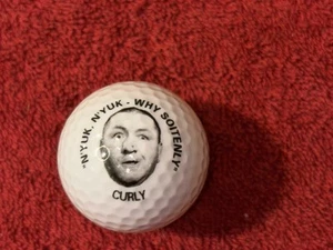 “Why Soitenly” Curly Three Stooges Logo Golf Ball - Picture 1 of 1