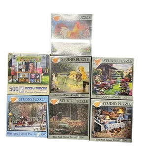 Bits and Pieces 500 und 1000 Stück Puzzle Lot Studio Formpuzzle Menge 7 NEU - Bild 1 von 7