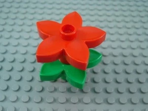 LEGO Red and Green DUPLO Flower - Picture 1 of 1