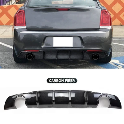 Para Chrysler SRT 300 15-23 parachoques trasero difusor cenefa aletas de tiburón fibra de carbono Foto 1 de 4