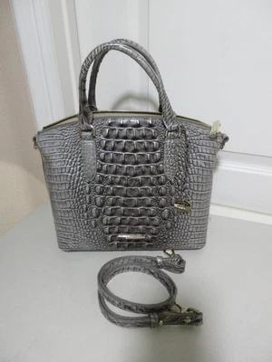 NEW BRAHMIN MEDIUM DUXBURY SATCHEL      GREY ASSORTED MELBOURNE - Image 1 of 4