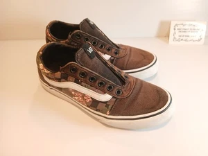 Vans Old School Missy Sneaker Gr. 8,5 geblümt/kariert ohne Schnürsenkel - Bild 1 von 6