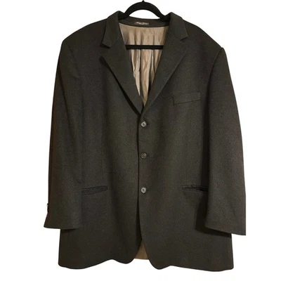 Pure Cashmere  Men’s Size 50 L-T Bacharach Black  Jacket Blazer Made in Canada - Image 1 of 4