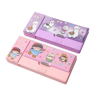 Fun Mechanism Design Pen Box Double Sided Use Stationery Organizer Students - Picture 1 of 14