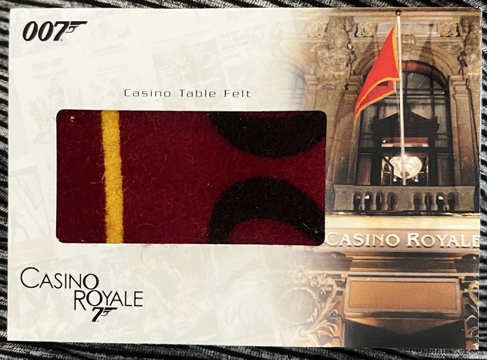 EXT RARE 2008 James Bond (DOUBLE 0 VARIATION) Casino Table Felt Relic /400 RC19 - Image 1 of 2