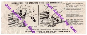 Corgi Toys 1101 1105 GS 1 GS 28 Carrimore Car Transporter Original Instructions - Picture 1 of 1