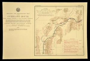 1915 Antique Central Pacific Railroad Map Winnemucca Nevada Mill City Preble - Picture 1 of 7
