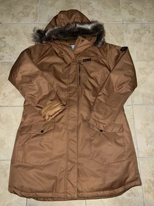 Columbia Suttle Mountain Chaqueta Larga Aislante Con Capucha Montaña Caramelo Mujer 2XL - Imagen 1 de 12