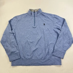 Polo Ralph Lauren blau 1/4 Zip Pullover Sweater Sweatshirt Gr. Large Pony - Bild 1 von 8