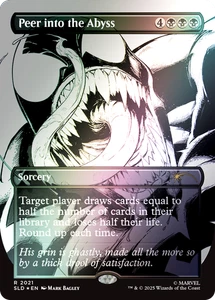 MTG Peer into the Abyss 2021 Rare Foil Marvel's Spider-Man: Venom Unleashed Inks - Picture 1 of 1