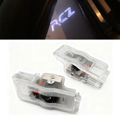 2X For Peugeot RCZ Car Interior LED Door logo projector light Ghost Shadow lamp - Image 1 of 4