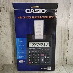 Casio Mini calcolatrice di stampa da tavolo: modello HR-170RC, stampa a 2 colori - Foto 1 di 4