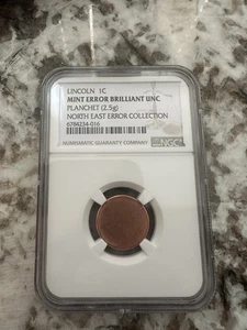 LINCOLN 1CMINT ERROR BRILLIANT UNCPLANCHET (2.5g)NORTH EAST ERROR COLLECTION - Picture 1 of 3