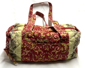 Women's Quilted Red and Tan Purse - Picture 1 of 7